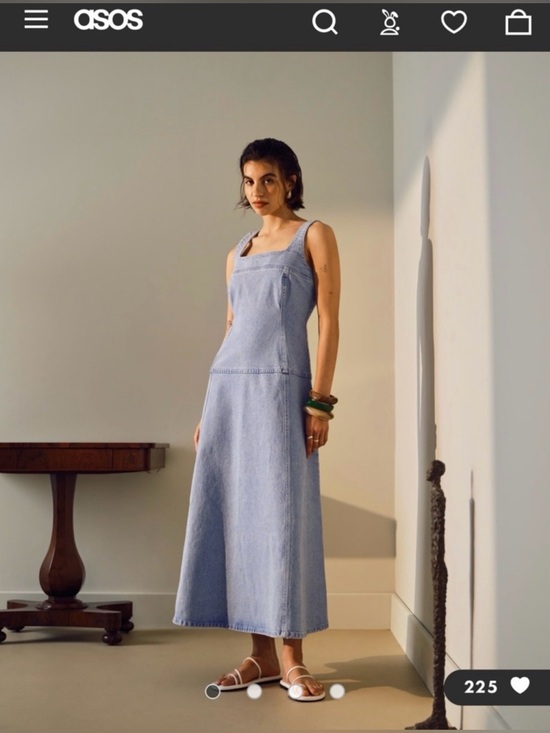 Topshop Dresses & Skirts - Brand New Topshop Denim dropped Waist Midi Dress Size 6